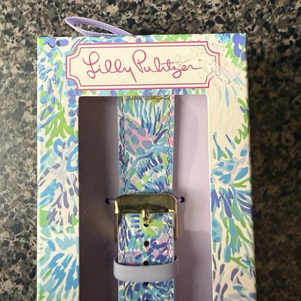 Lilly Pulitzer Leather Apple Watch Strap Band 38mm/40mm Shell Of A Party Multi
